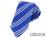 Gravata de Tricô Listrada Azul Royal SK218